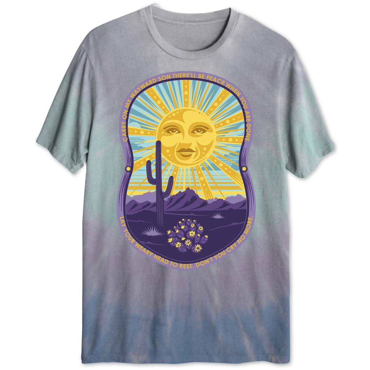 Мужская футболка Lyric Culture Mens Wayward Son Blue Tie-Dye с графическим принтом Top XL BHFO 0079