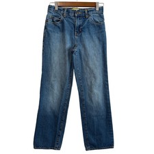 Old Navy Straight Leg Jeans Medium Wash Kids Size 14 Regular Adjustable Waist