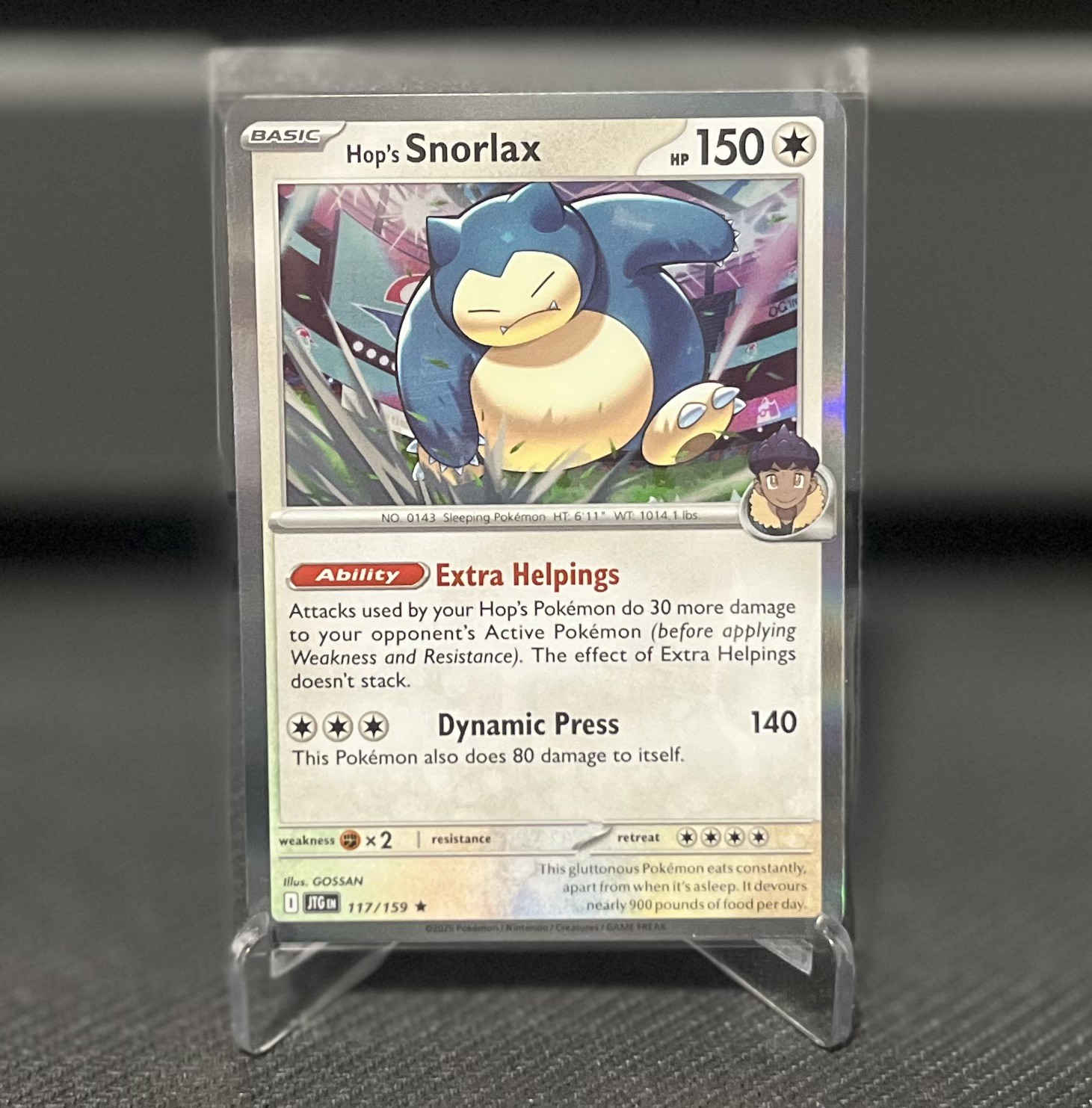 Holo Hop's Snorlax 117/159 - Pokemon Journey Together NM