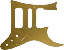 WD Custom Pickguard For Ibanez 8 String TAM10 #14 Simulated Brushed Gold/Blac...