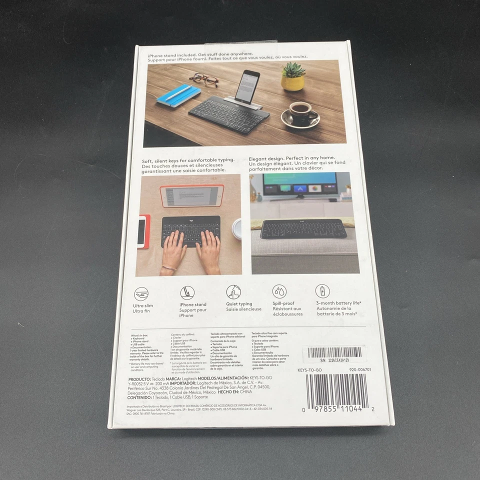 Logitech Keys-to-go Apple iPad, iPhone, Apple TV Portable Keyboard - Image 2 of 4