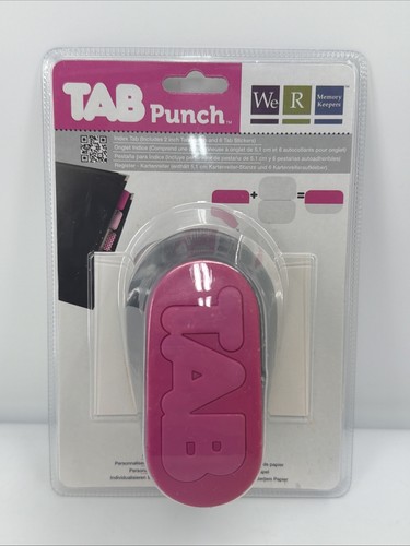 Tab Punch File 2" We R Memory Keepers Scrapbook Tool Crafts Index Tab -PINK-