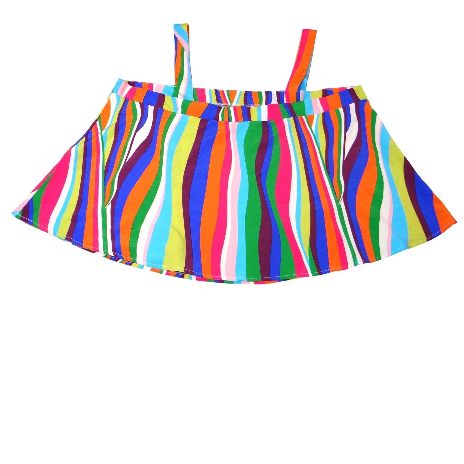 Tank Size Signs SHEIN CURVE 3XL Rainbow Stripe Tank Top Women's Plus Size | eBay