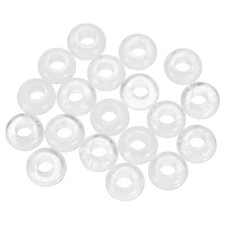 20pcs Natural Stone Beads 6x12mm Large Hole Craft Beads, Clear