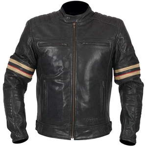 Weise Detroit Leather Thermal Motorbike Motorcycle Jacket - Black
