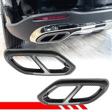 2X Carbon Optik Auspuffblende Abdeckung ABS für Mercedes-Benz GLC X254 AMG 2023+ 2X Carbon Optik Auspuffblende Abdeckung ABS für Mercedes-Benz GLC X254 AMG 2023+