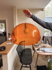 Kartell FL/Y Pendant Light Orange E27 Mid Century Modern Vintage Retro Lighting
