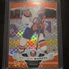 2019-20 O-Pee-Chee Platinum Orange Checkers #145/25 Mathew Barzal Islanders