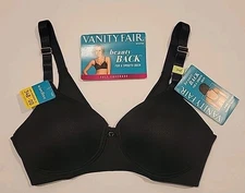 Vanity Fair Beauty Back Wirefree Bra Size 34B Black Style 72345 NWT