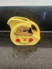 Fiesta Ware Mini Miniature Disk Pitcher RARE Yellow Scarecrow Crow AUTUMN Fall