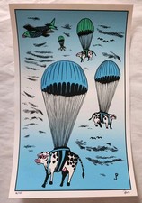Jim Pollock “Skydiving Cows” Daylight Variant LE /125 Phish Art Print - EXC+++