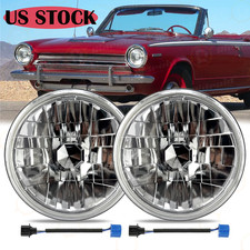7 Led Headlights Original Glass Headlamp Combo For Dodge W100 W200 W300 Dart