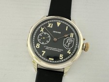Invar California 17-Panzergrenadier Division WWII Vintage Swiss Silver Watch