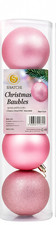 Image of Christmas Baubles 3x10cm Tree Decoration Glitter & Matte Assorted Colours
