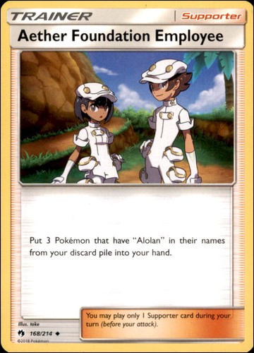 Pokemon - Aether Foundation Employee #168/214 - SM - Lost Thunder Uncommon