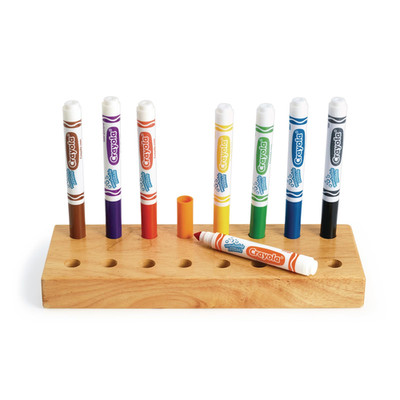 Colorations Wooden Marker Stand Holds 16 Crayola Markers Marker Storage Marker