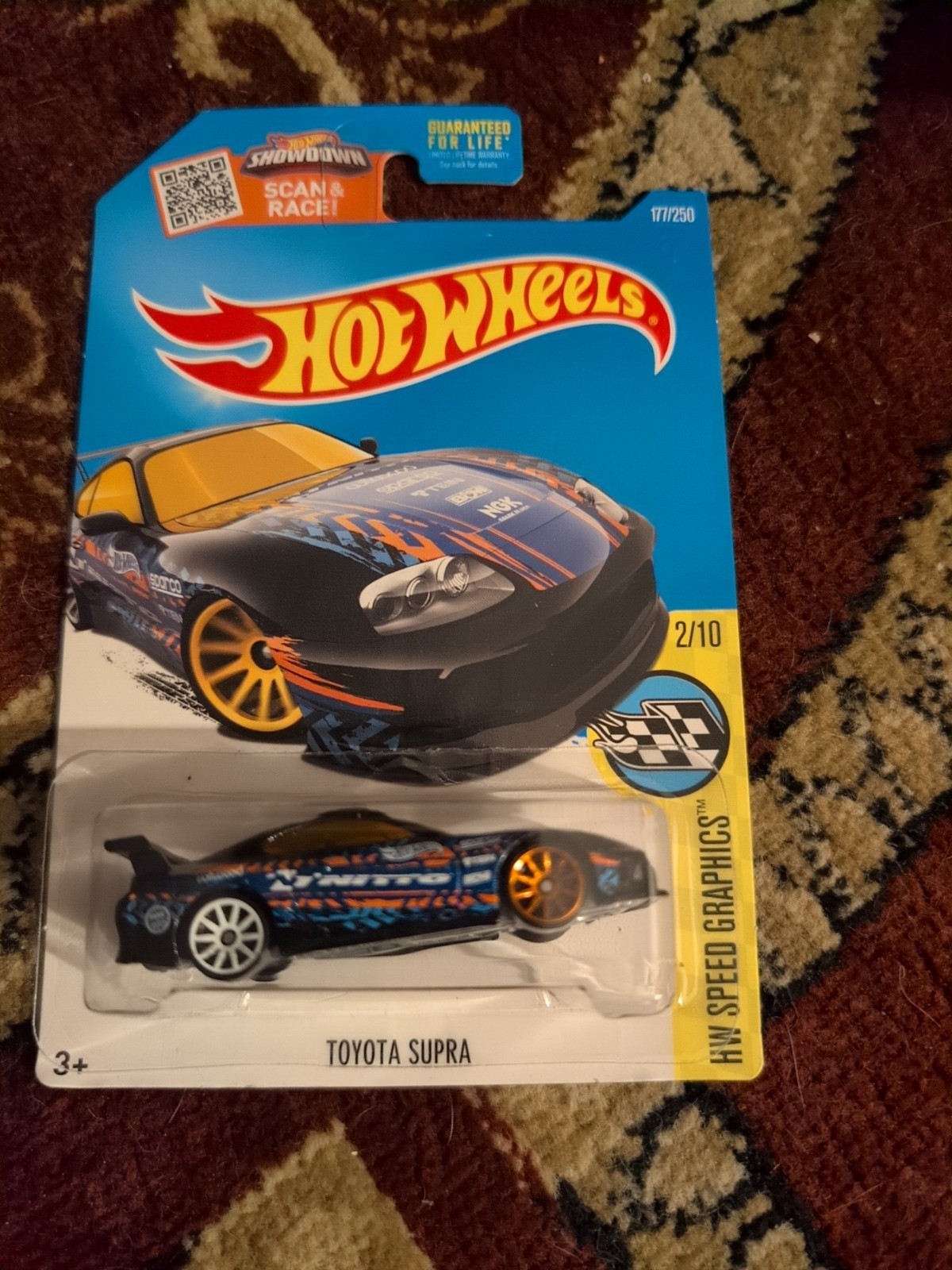2015 HOT WHEELS TOYOTA SUPRA #177/250 HW SPEED GRAPHICS  2/10 Blue