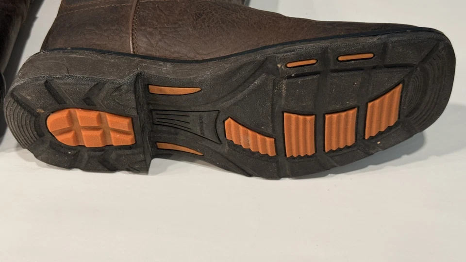 🔥🔥 Ariat Niños Workhog Mediano Ancho Puntera Cuadrada Botas Marrón 10021452 Talla 3.5🔥🔥 Foto 3 de 4