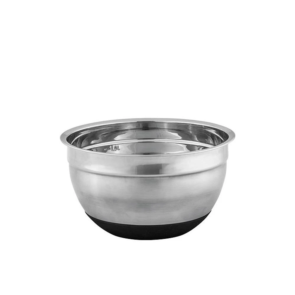 Avanti Stainless Steel Mixing Bowl With Silicone Bottom 18cm