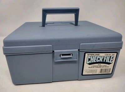 Vintage Sterling Plastics Stacking Check File #269 Original Inserts Blue