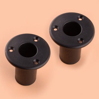 2x ABS Black Removable Folding Pontoon Ladders 1'' tubing / Ladder Insert Plugs