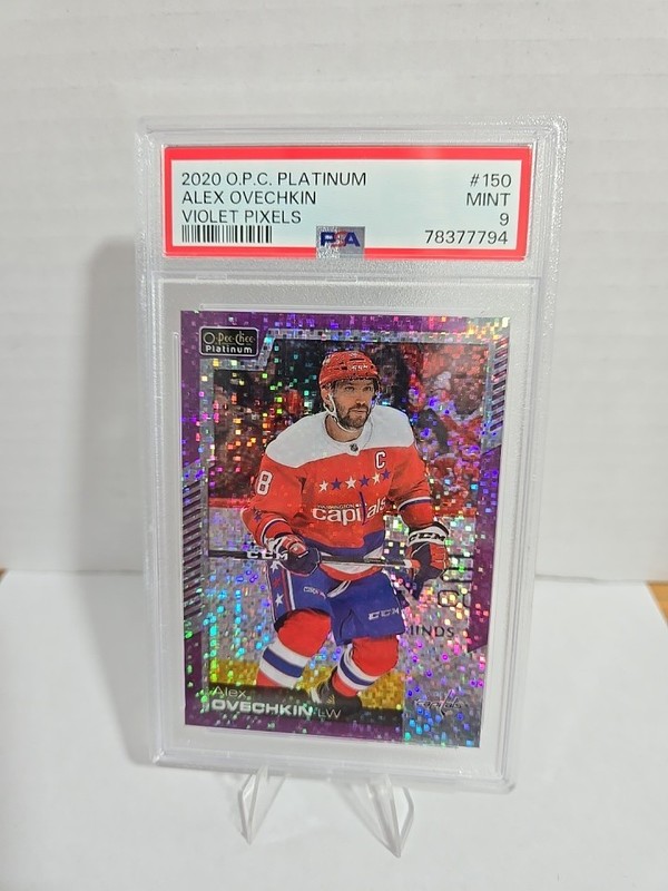 PSA 9 2020-21 O-Pee-Chee Platinum Alex Ovechkin Violet Pixels /399