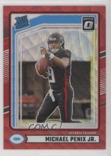 2024 Donruss Rated Rookie Optic Preview Red Wave Prizm Michael Penix Jr 19c6