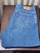 Vintage Levi s 550 Shorts Women s Size 12 Blue Denim Relaxed Fit Made in Mexico
