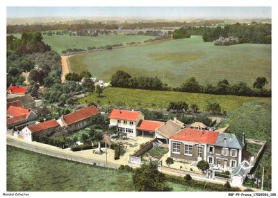BBFP9-0845-78 - By plane over VILLIERS-LE-MAHIEU - Schools