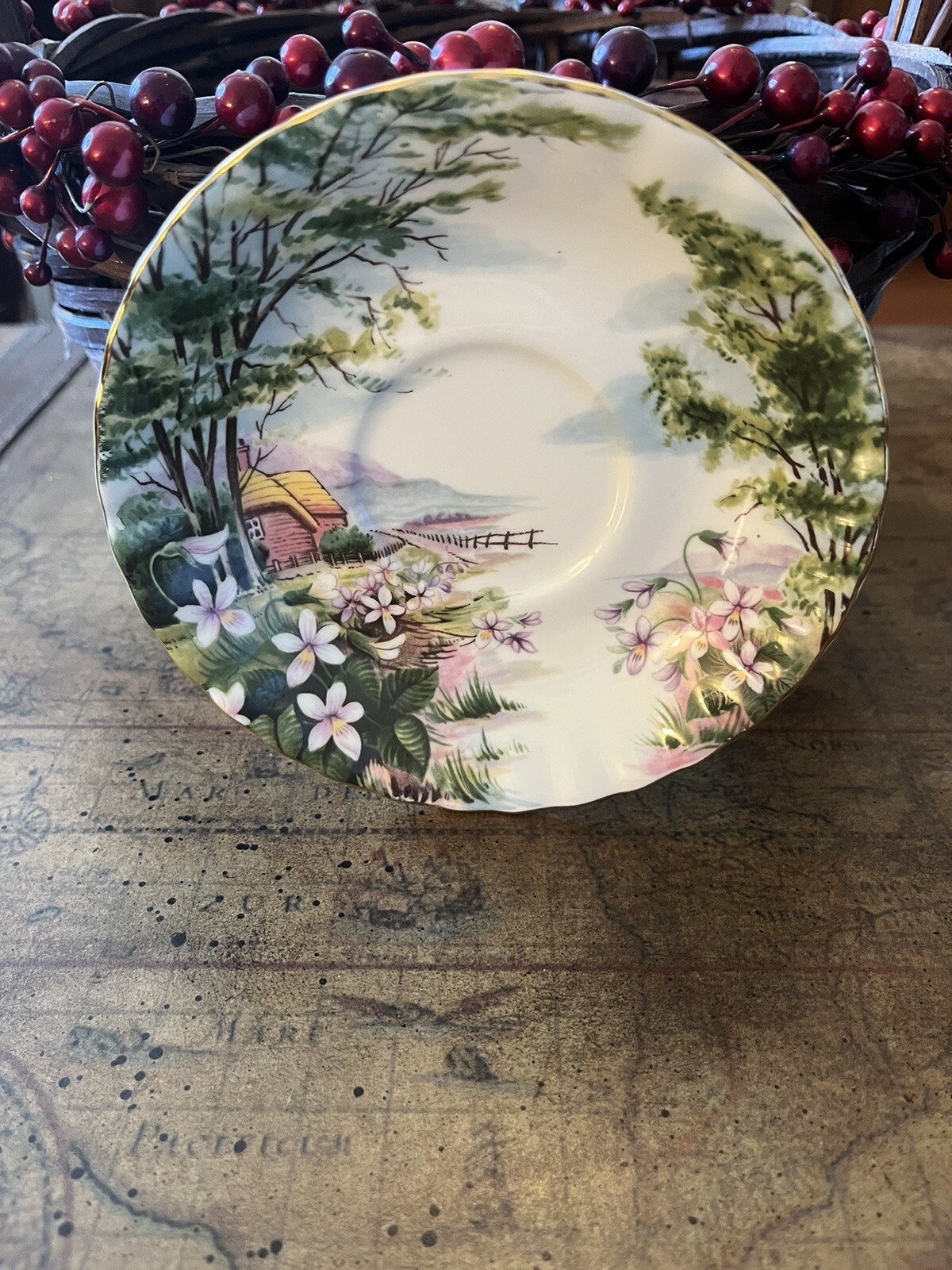 Vintage Royal Albert Bone China England Country Scenes Dingle Dell Saucer eBay