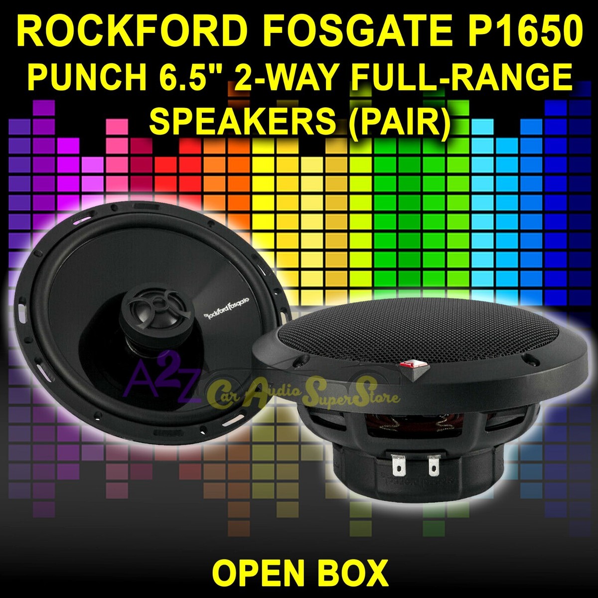 ROCKFORD FOSGATE PUNCH P1650 110 WATT WAY CAR COAXIAL SPEAKERS AUDIO