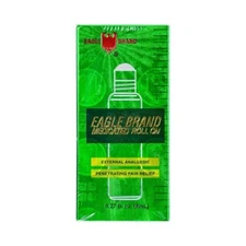 Eagle Brand Medicated Oil Roll On 0.27oz/ 8 ml (Pack of 12) Exp: 08-2027