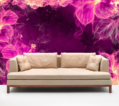 3D Purple Leaves ZHUA14282 Wallpaper Wall Murals Removable Self-adhesive Ann 24