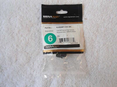 FS SIGNAMAX Cat 6 MT Series High Density Keystone Jack KJ458MT-C6C-BK 
