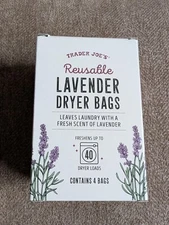 Trader Joe's Reusable Lavender Dryer Bags One Box Contains 4 Bags/40 Loads -NEW