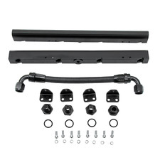 Ls1 Ls6 -6an High Flow Fuel Rails W Fittings Crossover Hose Black Ls1 Ls6 -6an High Flow Fuel Rails W Fittings Crossover Hose Black