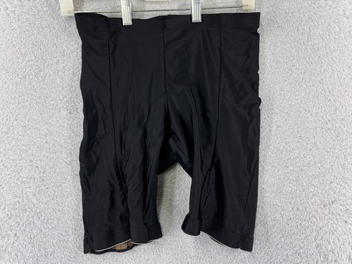 Cycling Shorts Adult Medium Black Padded Nylon Spandex Chamois - Picture 1 of 14