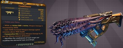 [BORDERLANDS 3 - PC/PS/XB] M10/L72 TROUBLESHOOTER - 660.200 DMG - MODDED