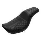 Black Driver Passenger Two-Up Seat Fit For Harley Dyna Street Fat Bob 2006-2017