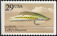 US 2548 Fishing Flies Lefty's Deceiver 29c single MNH 1991