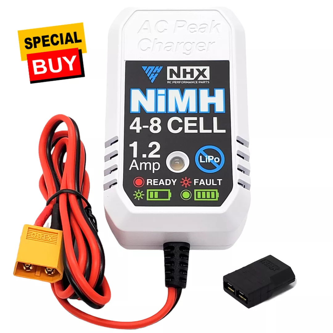 NHX RC ezWall 4 8S NIMH AC Peak Fast Battery Charger w XT60 Traxxas Adapter