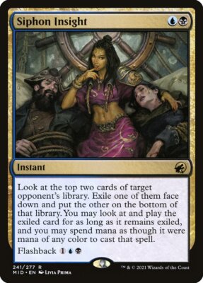 MTG Magic the Gathering Siphon Insight (241/553) Innistrad Midnight Hunt LP