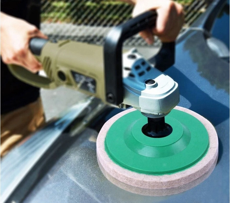 10 Stück Wolle Polieren Winkelschleifer Rad Filz Polierscheibe 100mm 4Zoll DHL - Bild 3 von 4