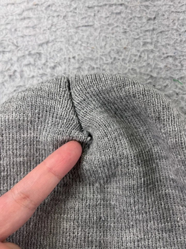 Superman Beanie Toque Youth Gray Red Yellow Knit Hero Logo Embroidered Acrylic - Image 3 of 4