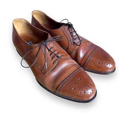 Bostonian Florentine Italy Brown Wingtip Size 9.5 M Men s Shoes Vero Cuoio