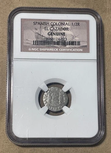 Mexico - 1735 Silver 1/2 Real (NGC Shipwreck Certification)