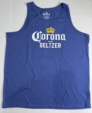 Corona Extra Shirt Mens XL Blue Tank Top Cotton Blend Beer Hard Seltzer
