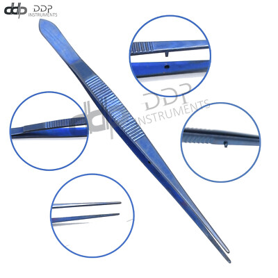 SEMKEN Tweezers 6.5'' Serrated Titanium Cotton Forceps Dental Instruments T.T-184