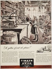 1951 Print Ad Timken Detroit Axles Old Time General Store Jackson,Michigan
