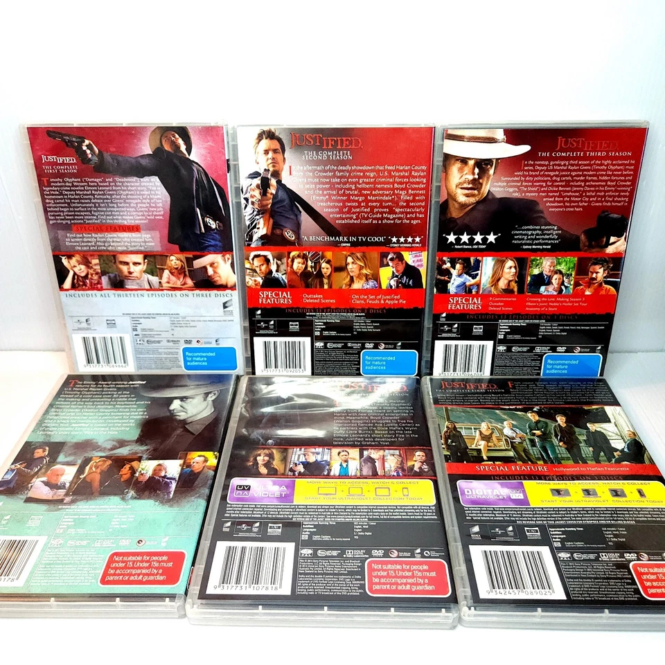 Justified Complete Series Seasons 1-6 (DVD PAL Region 2 & 4) Cop Drama Western - image 3 of 4